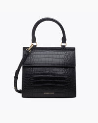 Black Croc Lunch Purse