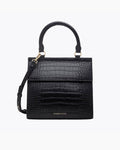 Black Croc Lunch Purse