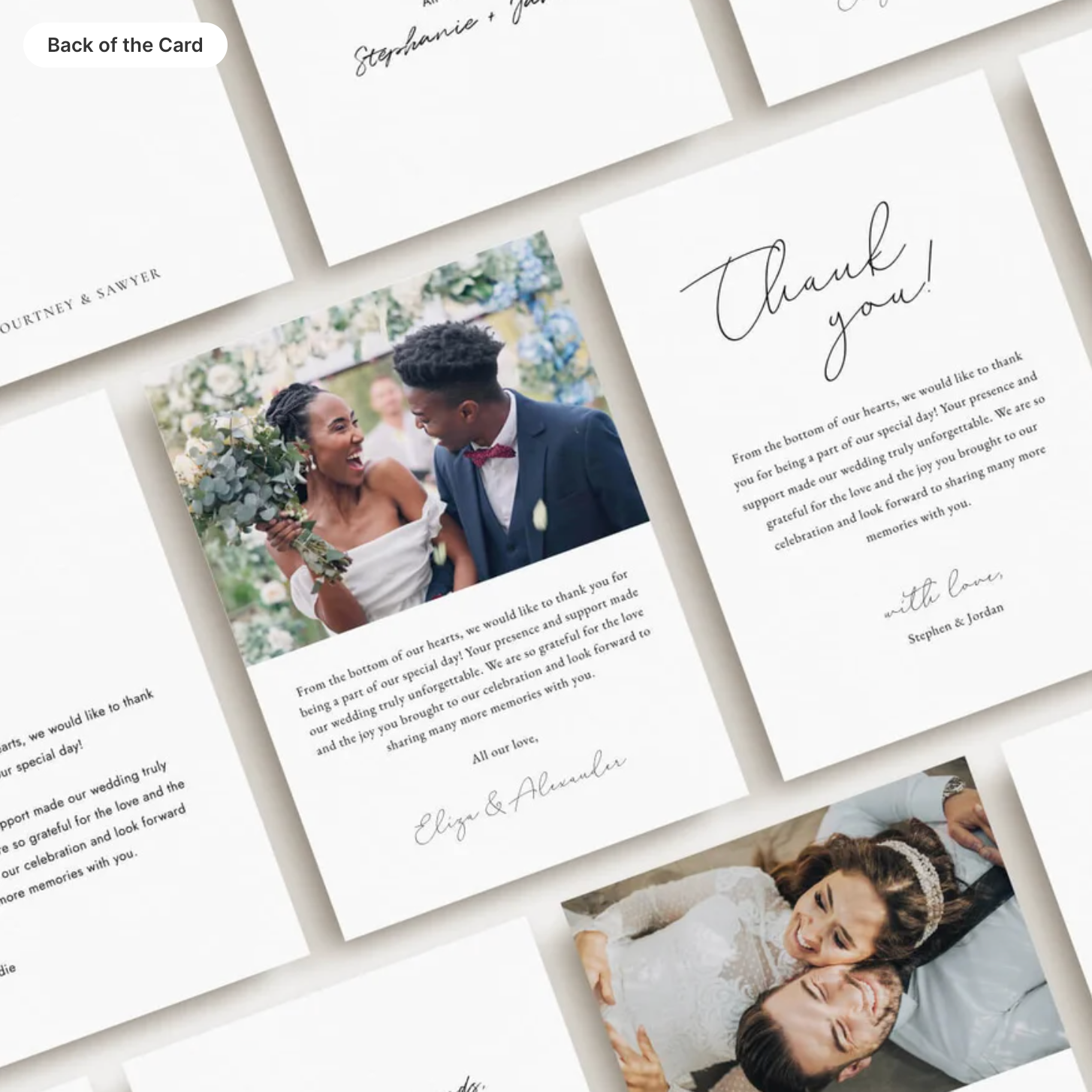 Bohemian Eucalyptus Wedding Thank You Card