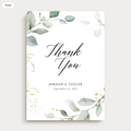 Bohemian Eucalyptus Wedding Thank You Card