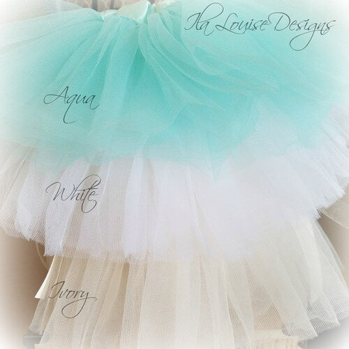Elegant Tulle Flower Girl Basket – Satin & Pearl Handle
