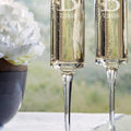 Modern Wedding Toasting Flutes with Free Personalization – Set of 2
