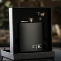 Engraved Black Flask