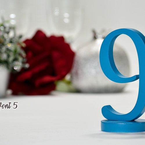 Gold Painted Wedding Table Numbers