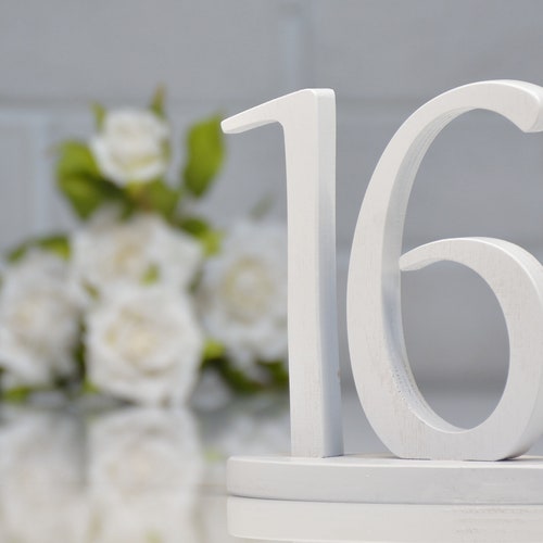 Gold Painted Wedding Table Numbers
