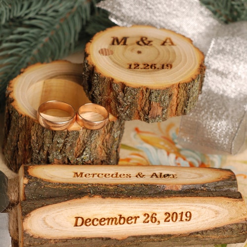 Rustic Personalized Wedding Cake Knife & Server Set with Optional Wooden Box