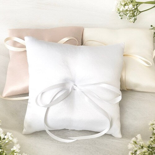High-Quality Satin Wedding Ring Pillow – 2 Sizes Available
