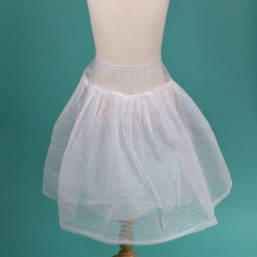 White Shantung Smocked Flower Girl Dress with Petticoat and Headpiece