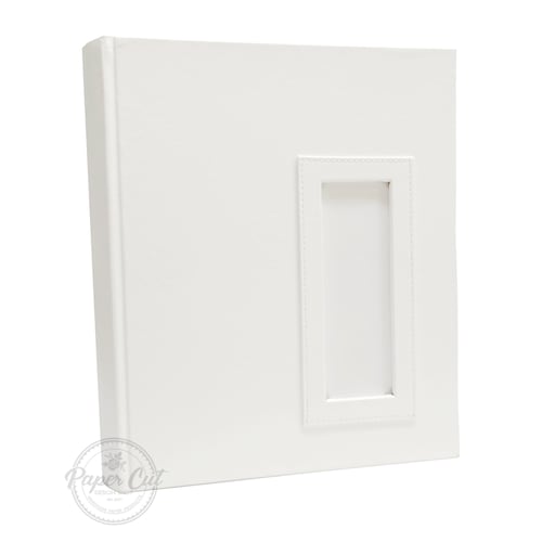 White Slip-In Wedding Photo Booth Album with Storage Box