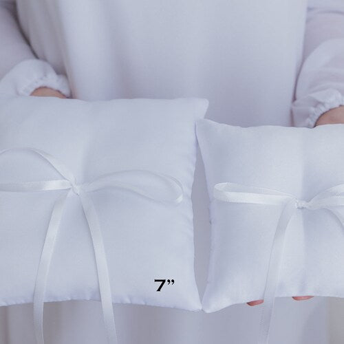 High-Quality Satin Wedding Ring Pillow – 2 Sizes Available