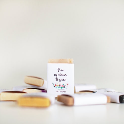 Mini Wedding Soap Favors with Custom Wraps