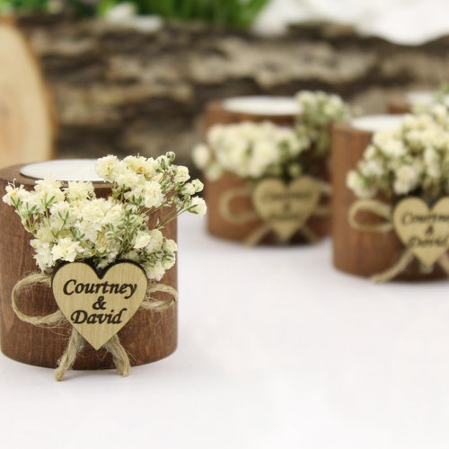 Custom Wedding Candle Favors