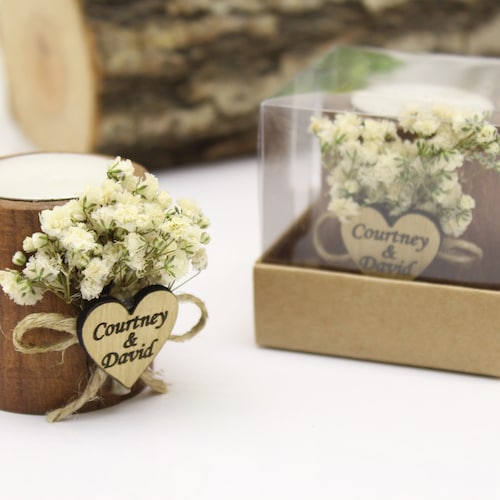 Custom Wedding Candle Favors