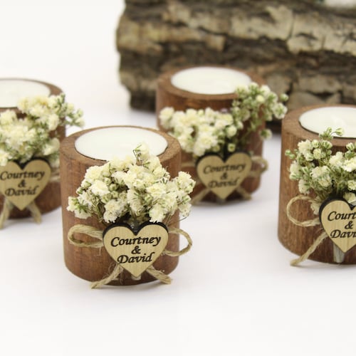 Custom Wedding Candle Favors