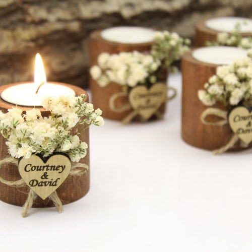 Custom Wedding Candle Favors