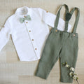 Sage Green Ring Bearer Boy Suit Set