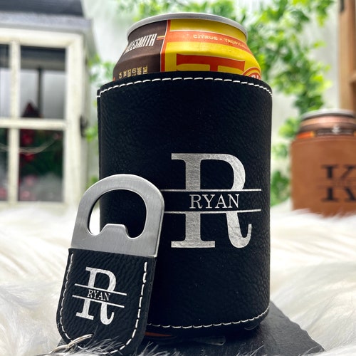Personalized Can Cooler with Bottle Opener – Groomsmen Gift