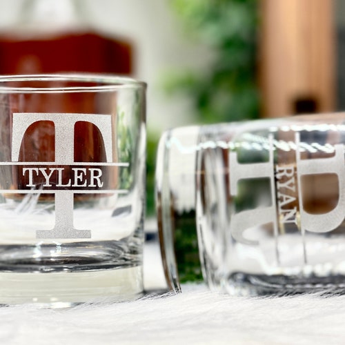 Personalized Whiskey Glasses for Groomsmen