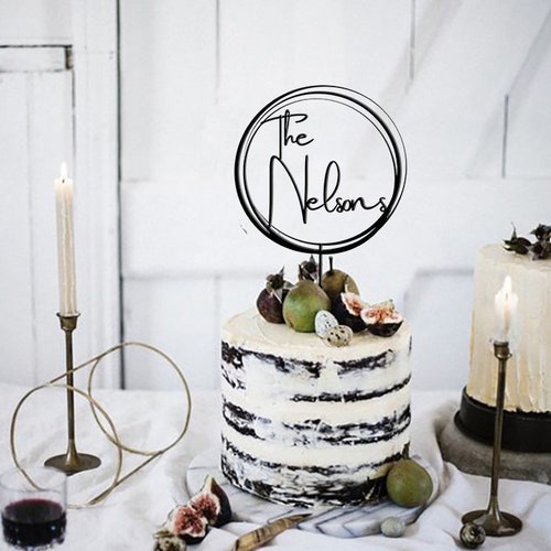 Personalized Couple Names Wedding Cake Topper – Custom Mr. & Mrs. Design