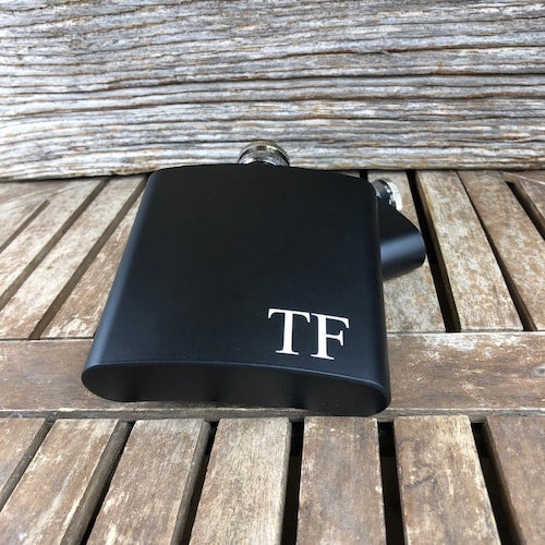 Engraved Leather Hip Flask