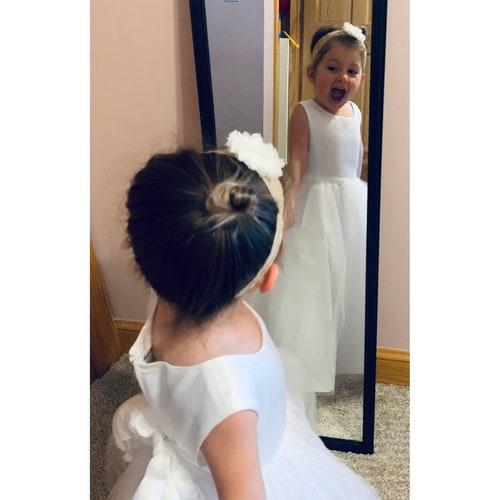 USA Made Classic 4-Layer Tulle and Satin Flower Girl Dress