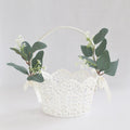 Eucalyptus Lace Flower Girl Basket