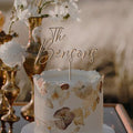 Personalized Rustic Script Wedding Cake Topper – Mr & Mrs Design