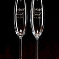 Personalized Lenox Crystal Wedding Toasting Flutes – Set of 2