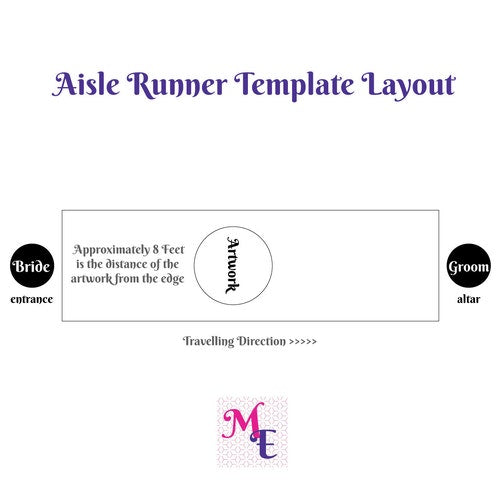 Monogrammed Wedding Aisle Runner