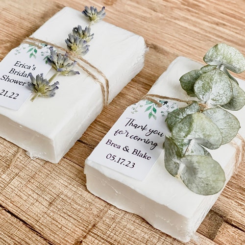 Personalized Essential Oil Soap Favors Set of 10