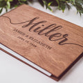 Rustic Personalized Wedding Guest Book – Laser Engraved Keepsake