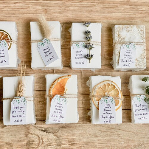 Personalized Essential Oil Soap Favors Set of 10
