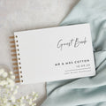 Minimal Script Wedding Guest Book