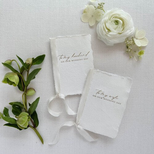 Personalized Foil Pressed Vow Books for Him & Her