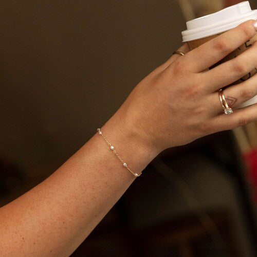 18k Gold Pearl Bracelet