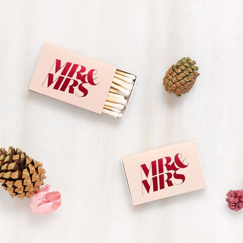 Custom MR & MRS Wedding Matchboxes