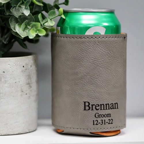 Personalized Groomsmen Can Cooler Holder