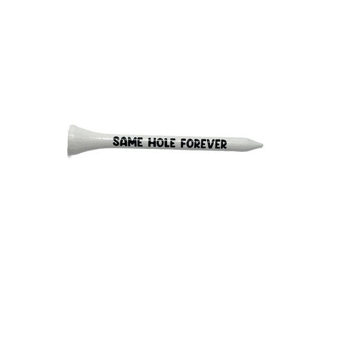 Funny Golf Tee Pack – "Same Hole Forever" (70mm)