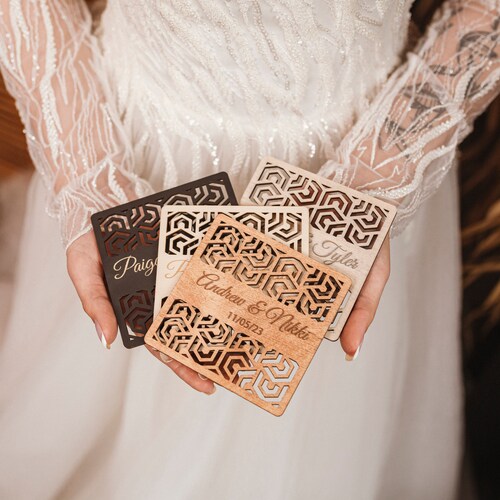 Custom Wooden Wedding Coasters – Personalized Favors for Guests