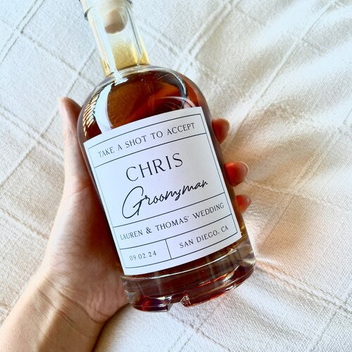 Groomsmen proposal label