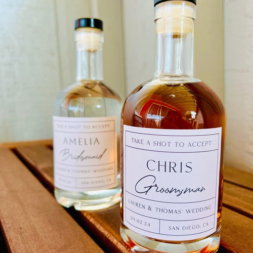 Groomsmen proposal label