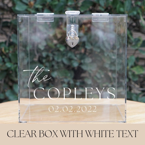 Personalized Acrylic Wedding Card Box