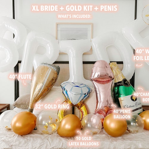 White BRIDE Balloon