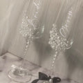 Personalized Pearl Crystal Champagne Flute