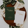 Personalized Wedding Vow Books – His & Her Vow Book Set, Gold Foil Custom Vow Renewals