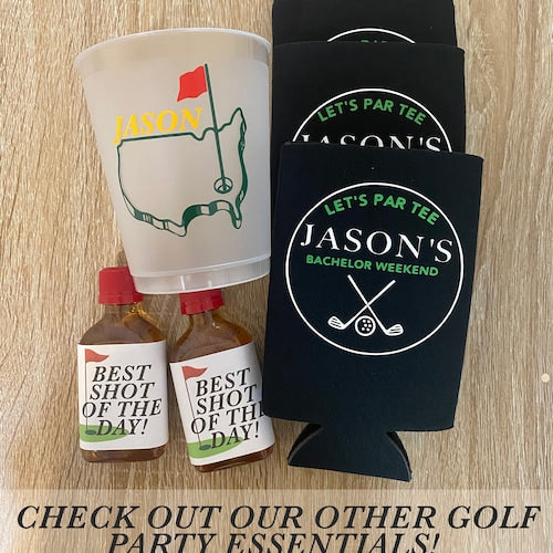 Golf Party Shot Labels | Bachelor Party Favors | Customizable Shot Labels