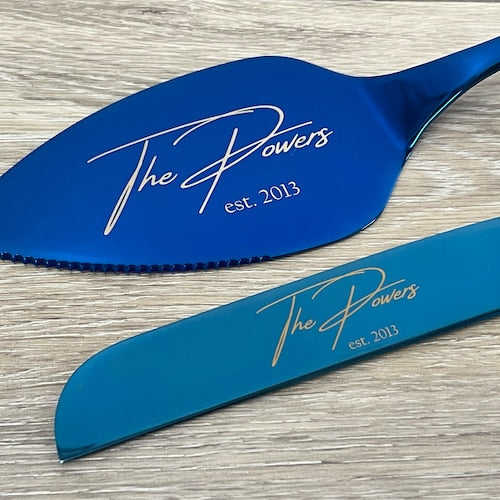 Personalized Cake Knife and Server Set