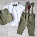 Baby Boy Olive Green Suit Set