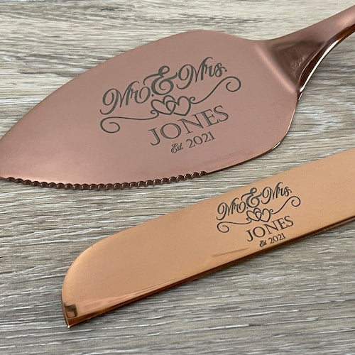 Personalized Cake Knife and Server Set