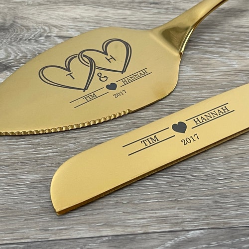 Personalized Cake Knife and Server Set